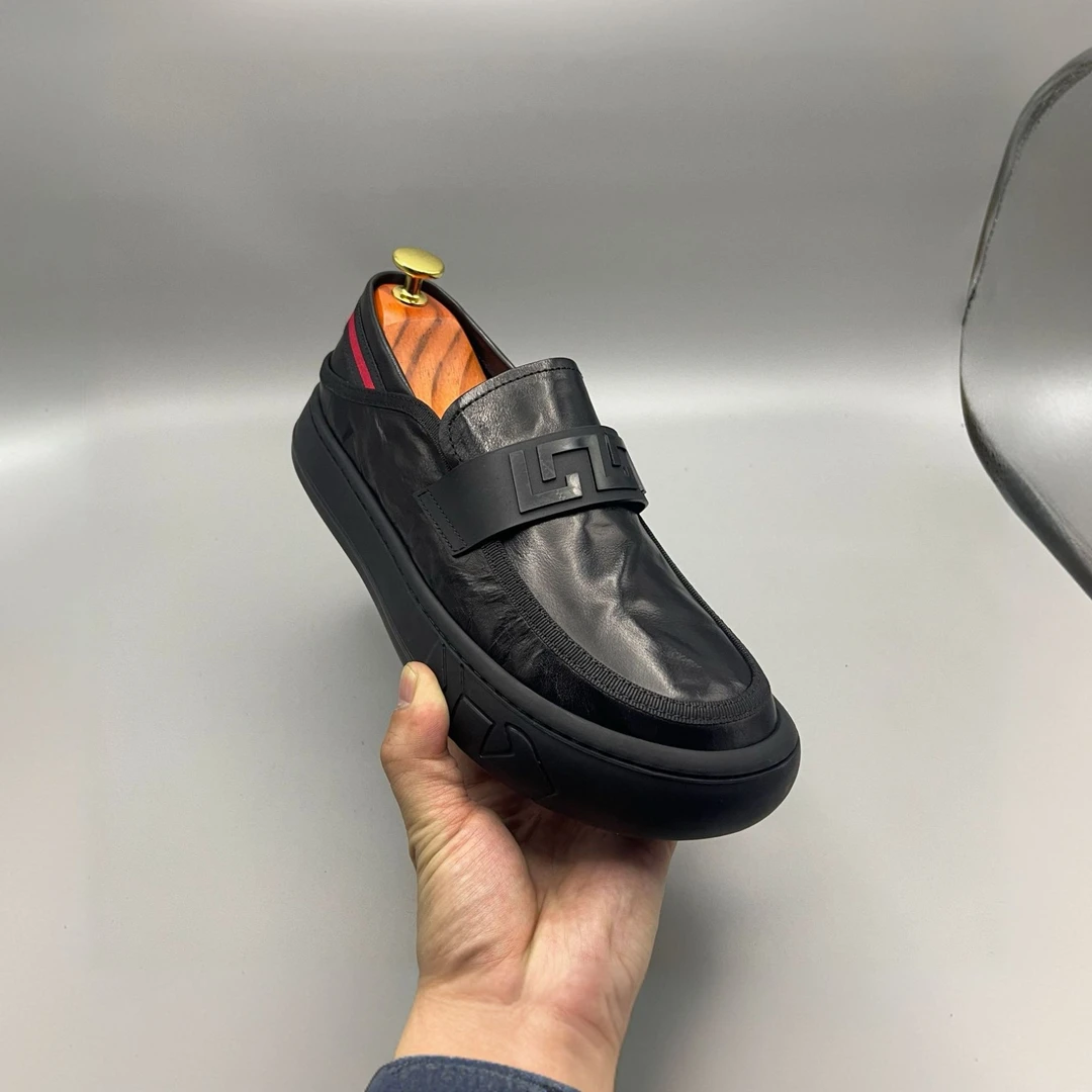 广州男鞋春夏季2025皮鞋男士软面休闲鞋子乐福鞋夏季皮鞋9776-5