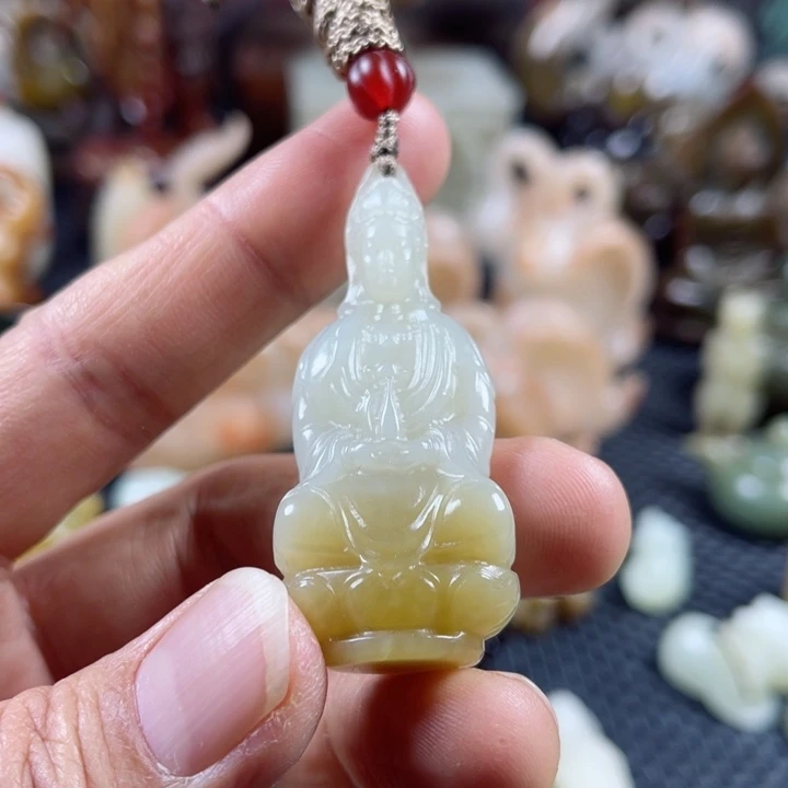 和田玉颈饰未镶嵌看**切