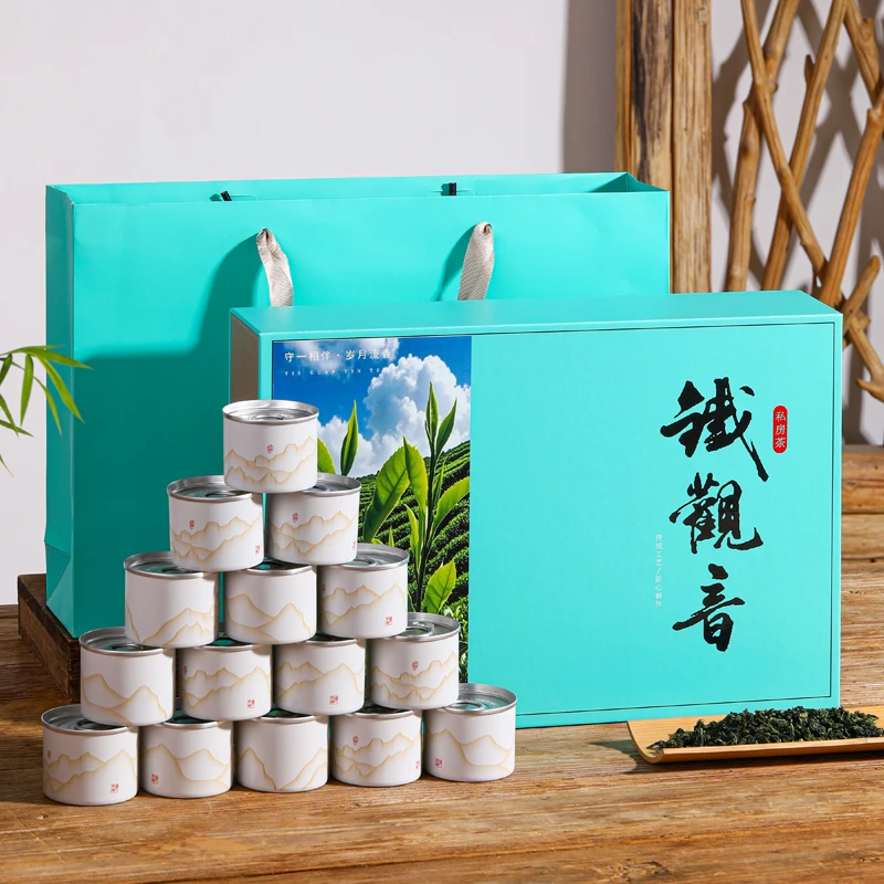 铁观音 新茶 茶叶 安溪乌龙茶安溪铁观音浓香型15罐装礼盒装茶叶