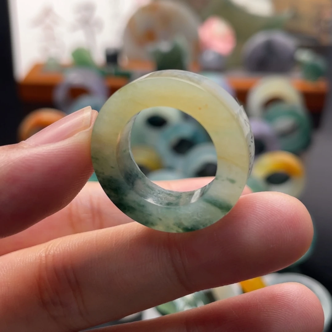定制翡翠未镶嵌  日落画