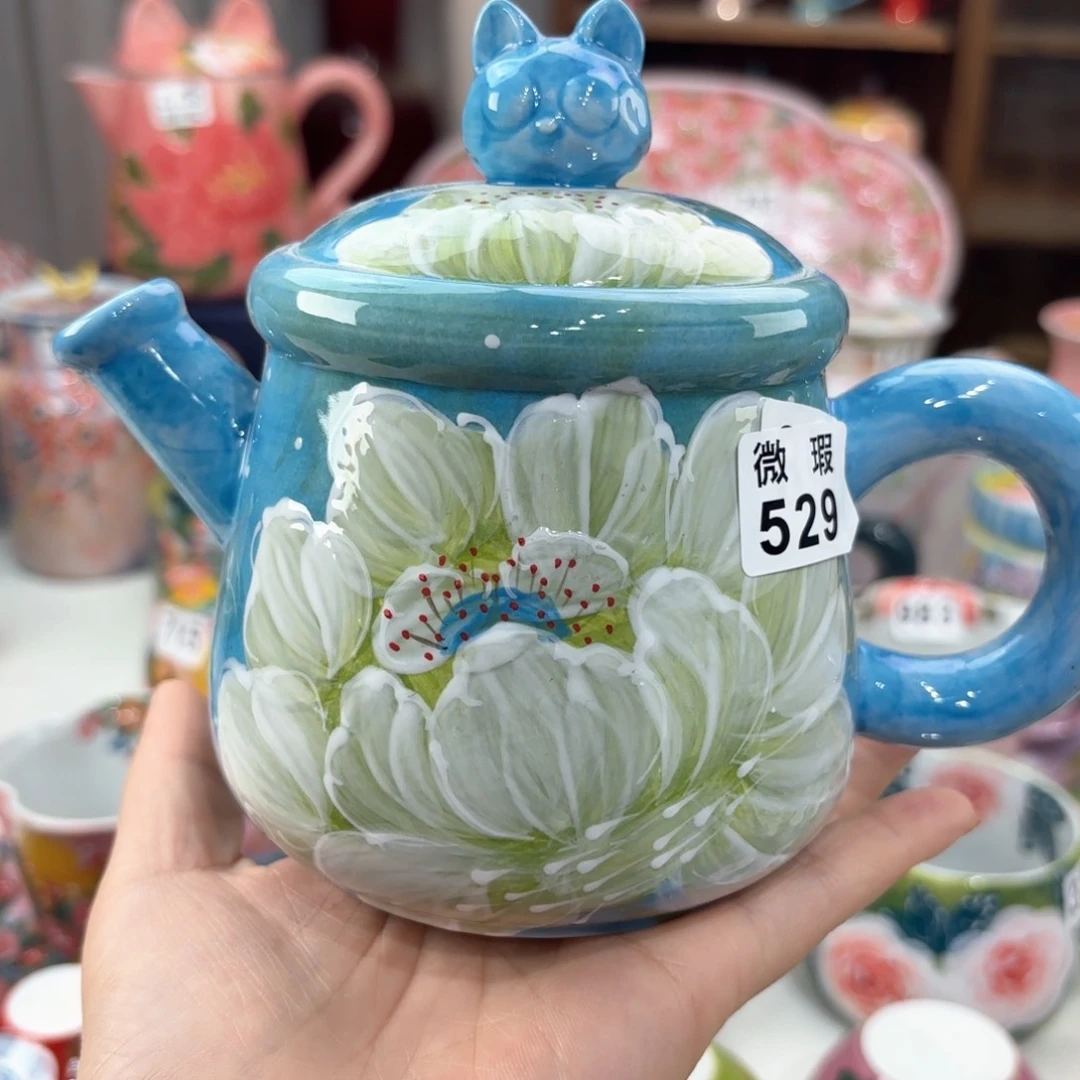 景德镇手绘高温釉下彩陶瓷茶具
