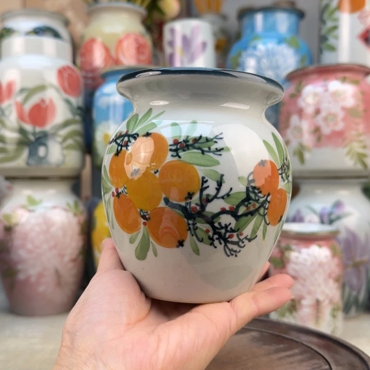 景德镇陶瓷花手绘釉下彩