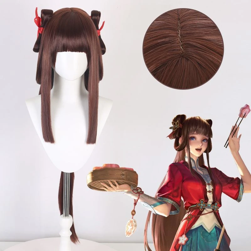 王者荣耀 西施cos假发 玲珑珍味 cos假发 新赛季皮肤cosplay假发