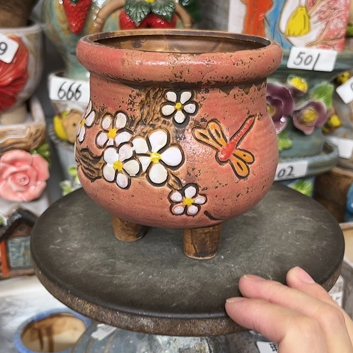 粗陶材质多肉花盆