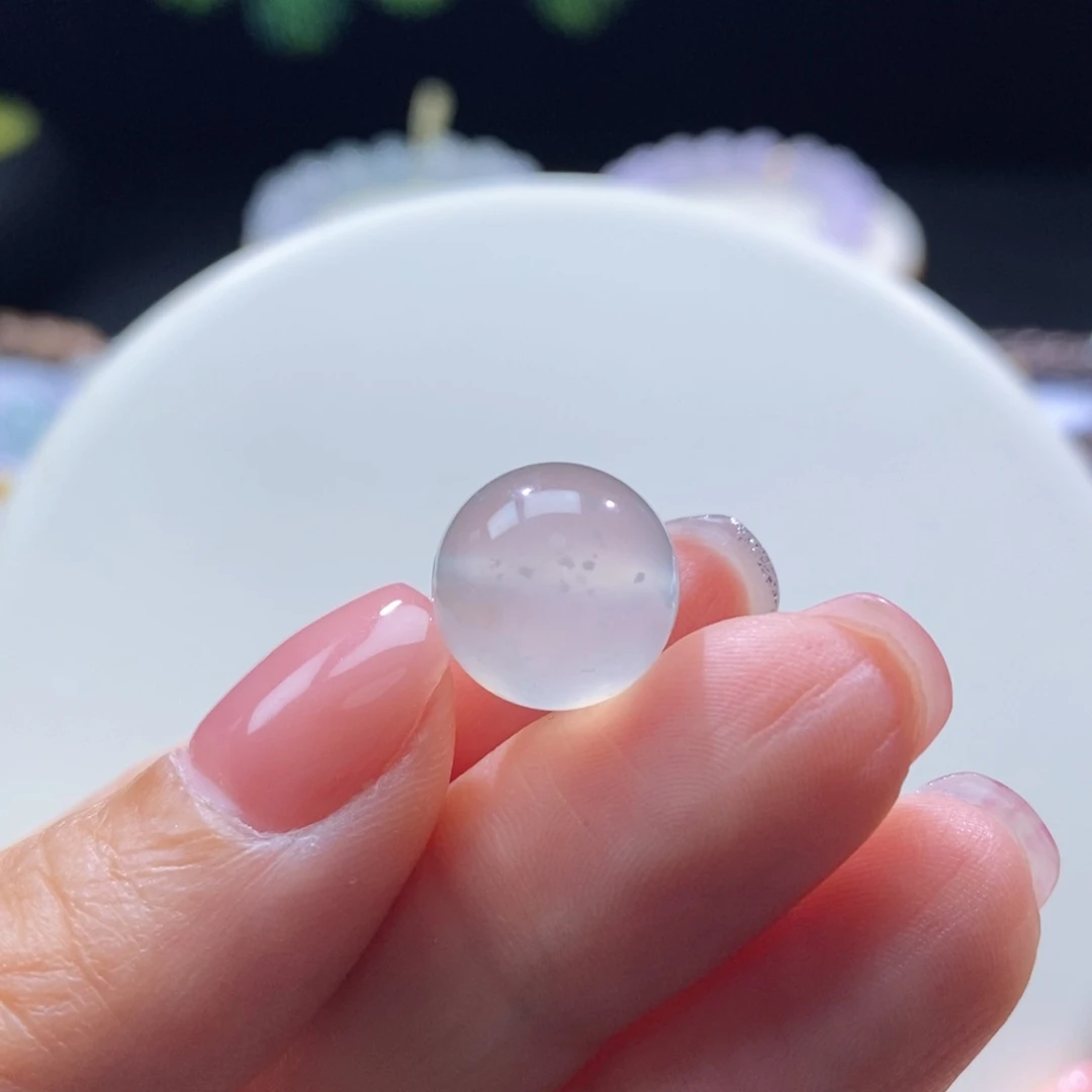 颈饰未镶嵌翡翠雪花珠卡13mm