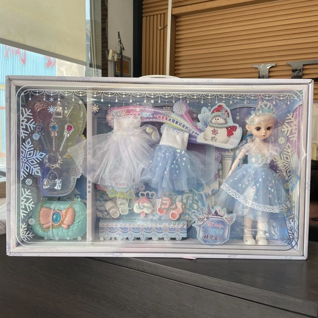 2025年爱莎公主玩具款高品质芭比娃娃变身冰雪童话爱莎公主娃娃