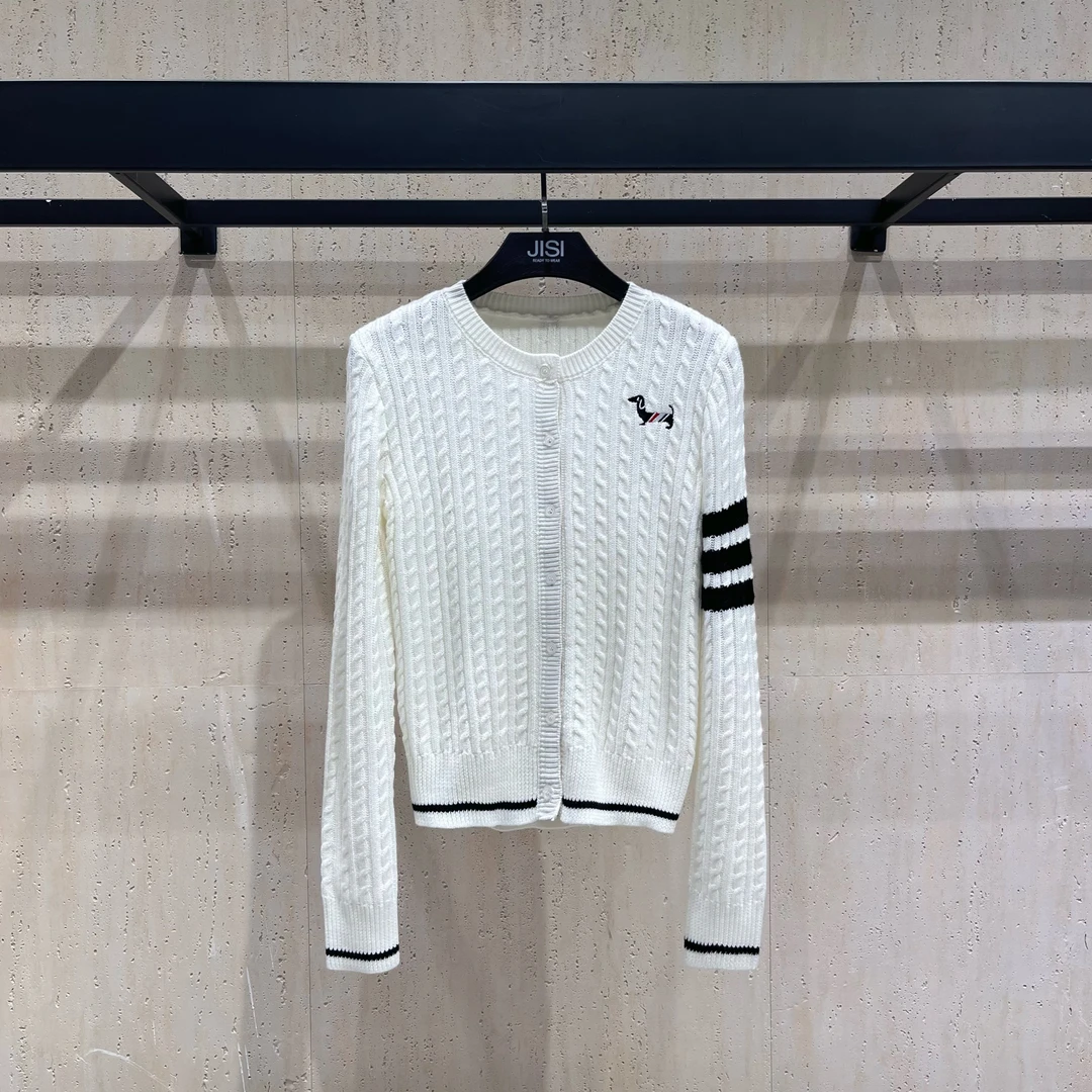 JISI 腊肠狗系列圆领针织开衫薄外套-MZ24480