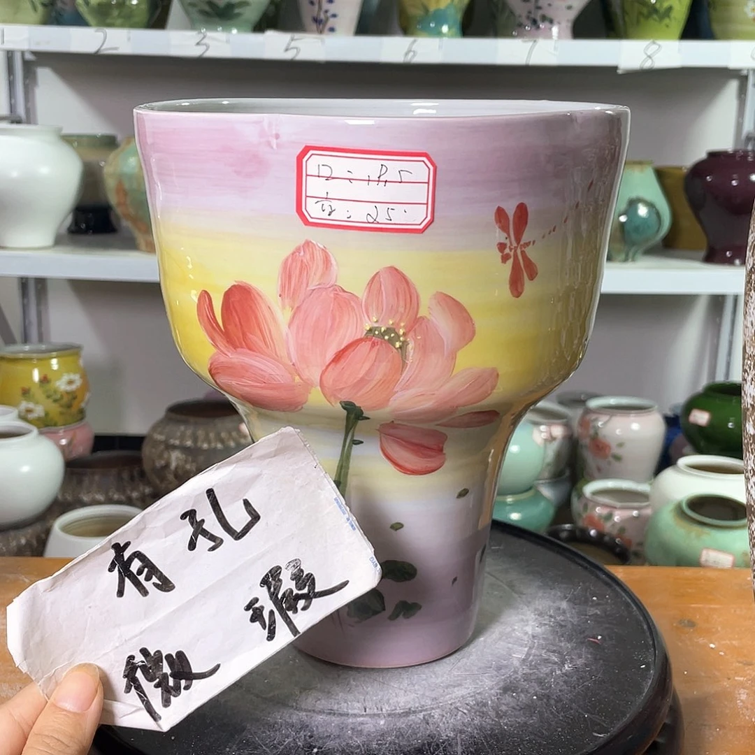 景德镇陶瓷花盆微瑕159