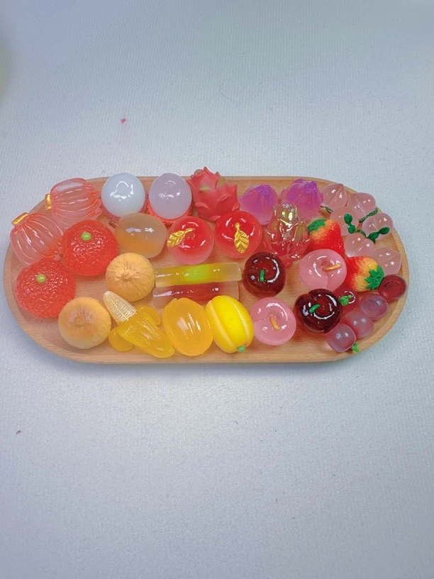 【双许愿现场拆实色➕夜光混拆】大号水果萌粒系列摆件潮玩玩具摆件