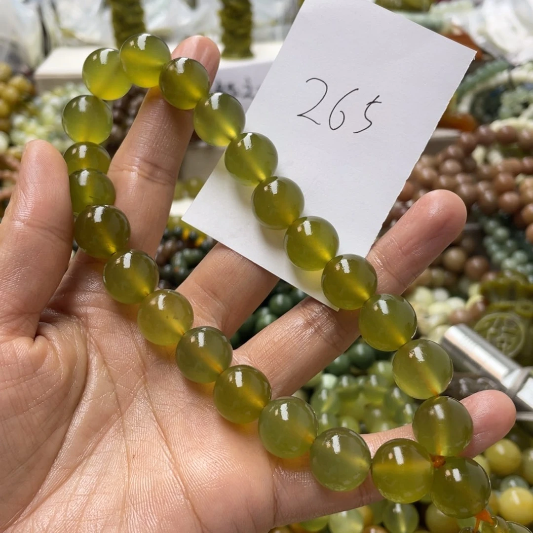 蛇纹石玉手链合金?****?