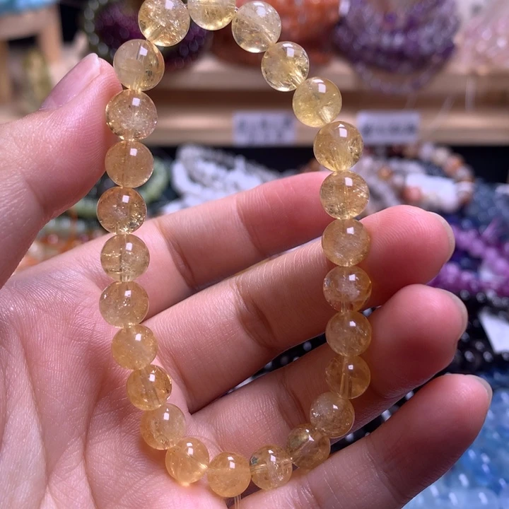 未镶嵌手串水晶7.4黄阿塞
