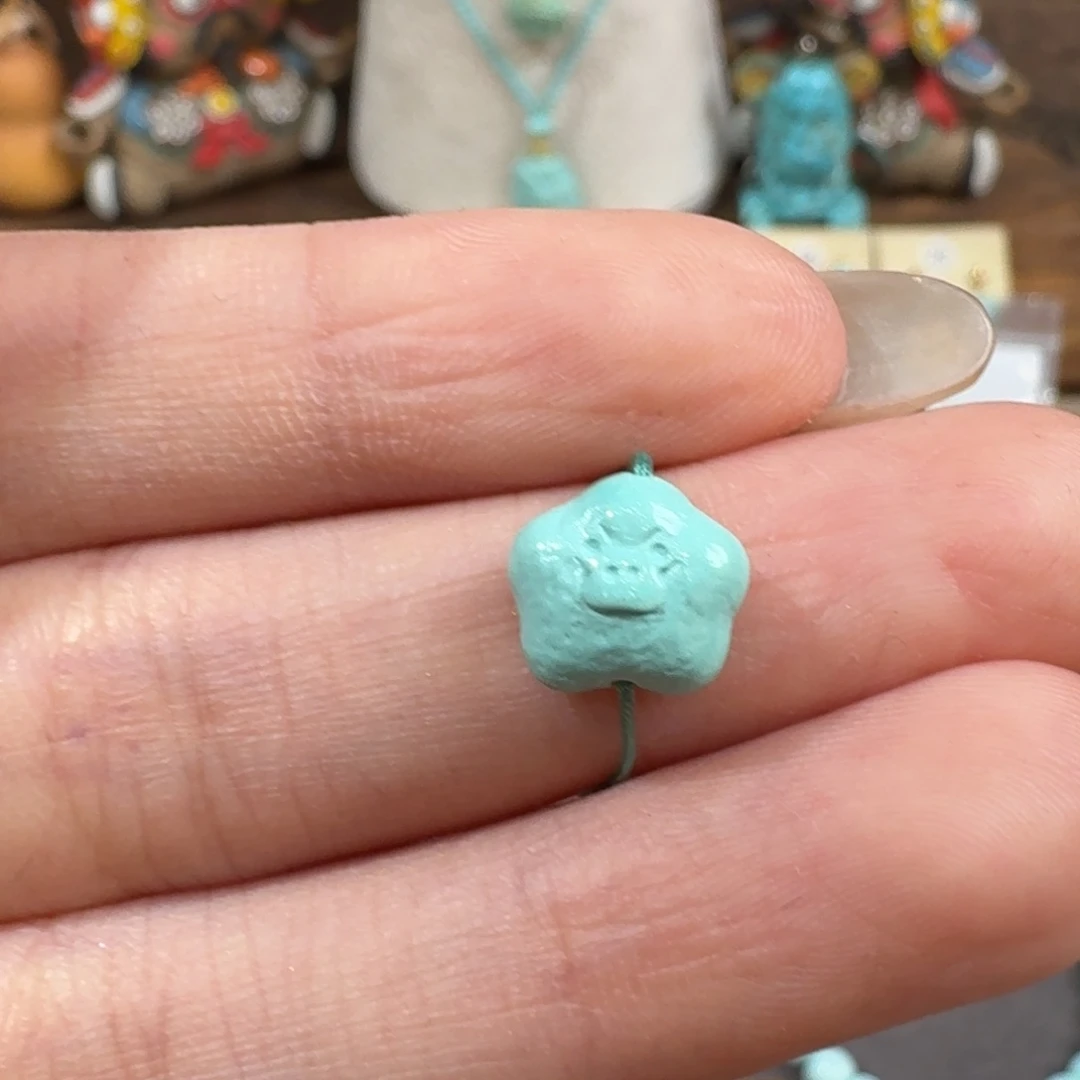 绿松石未镶嵌珠宝半成品你好鸭配饰