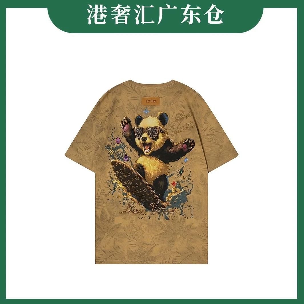 （龙军专属）【PANDA】滑板老花熊刺绣SS01  轻奢时尚设计感短袖
