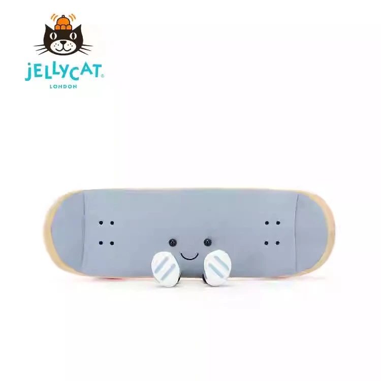 英国Jellycat2025趣味运动滑板毛绒玩具安抚玩偶公仔可爱创意礼物