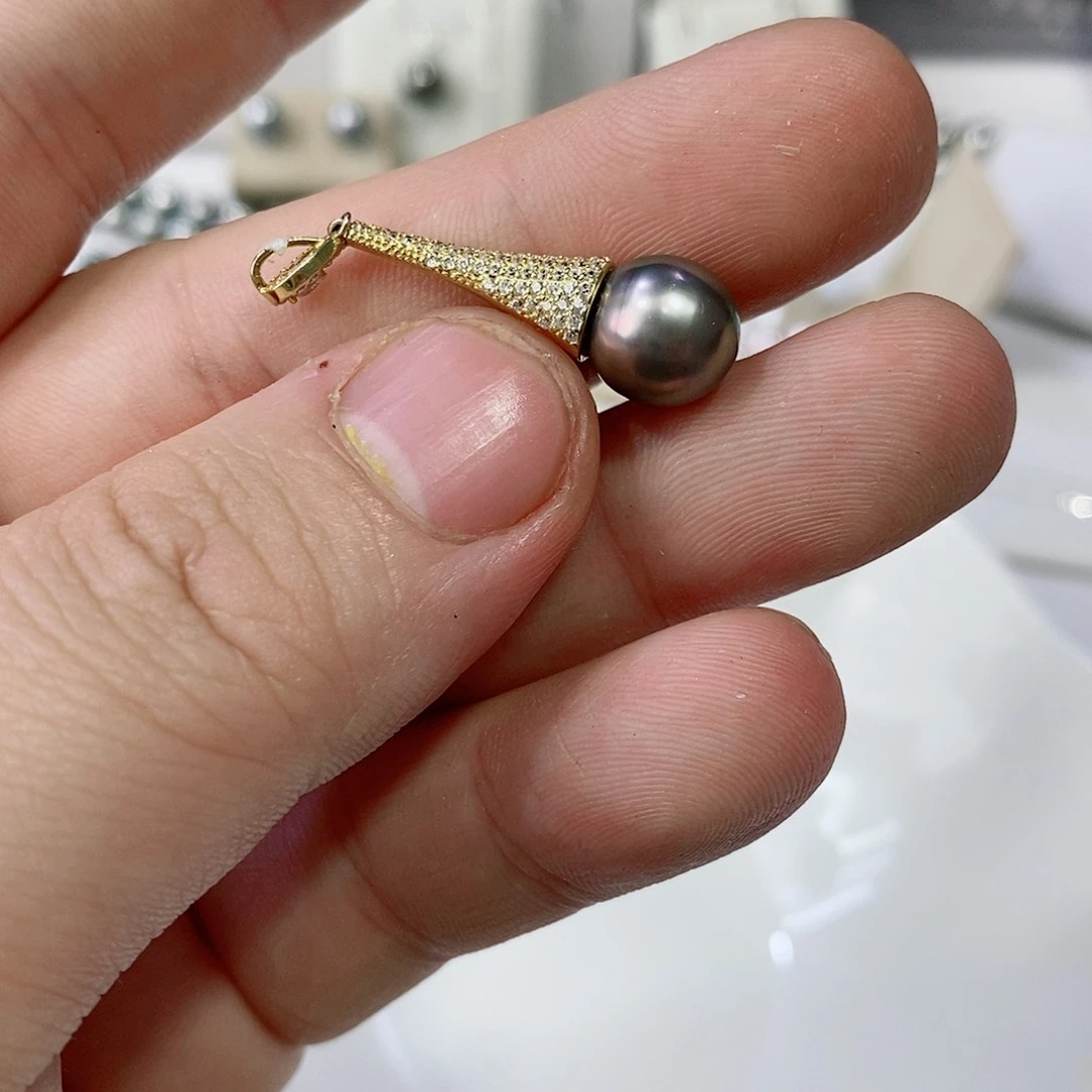 海水珍珠颈饰银S925镶嵌