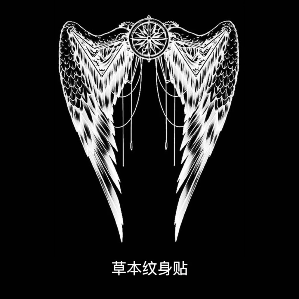天神羽翼 草本果汁纹身贴男防水持久半永久女个性高级感仿真刺青