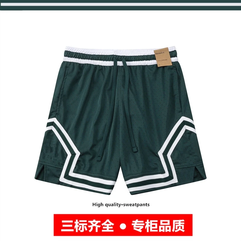 夏季新款军绿AJ飞人美式篮球短裤健身训练四分裤宽松不过膝跑步裤