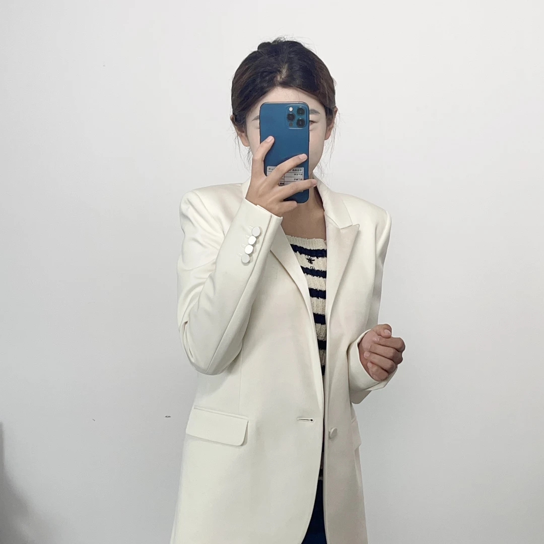 95新 YSL/圣罗兰 女士西装36码白色/250912SJD8L01