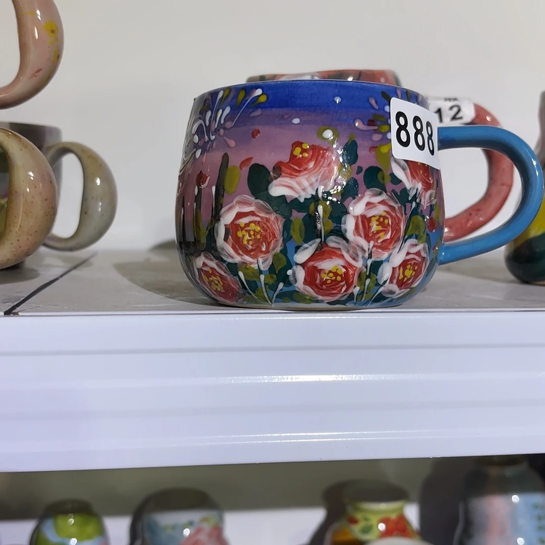 瓷片景德镇手绘高温釉下彩陶瓷茶具