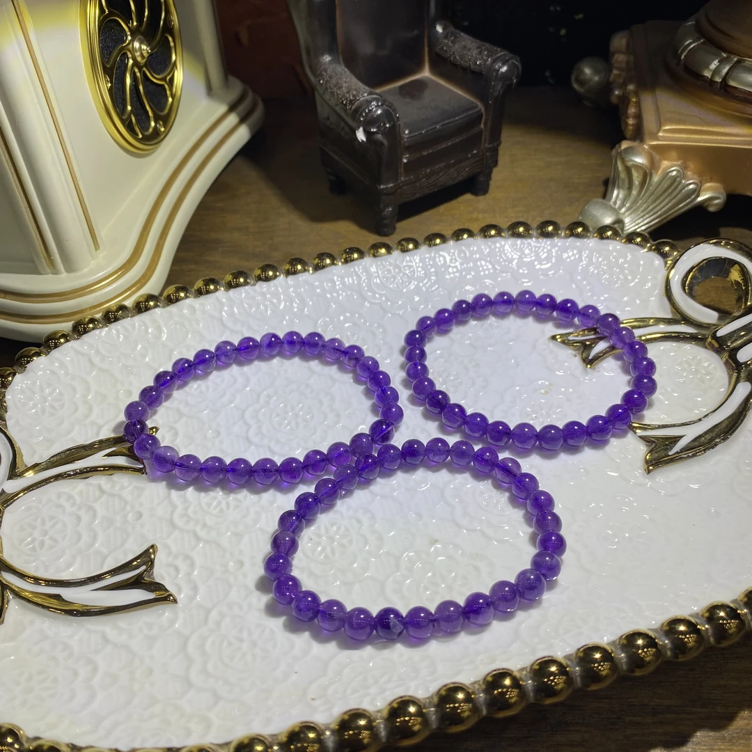 D671-天然紫水晶手串单圈-多样性发其一