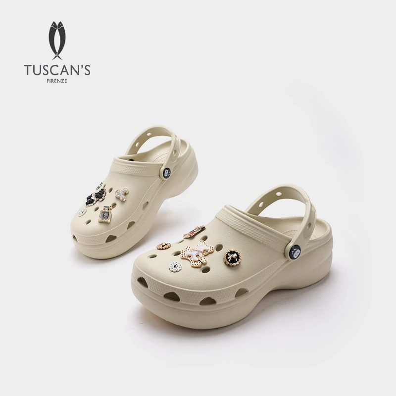 TUSCAN'S夏季女式网红鞋子日常通风透气女款软底洞洞鞋时代集团