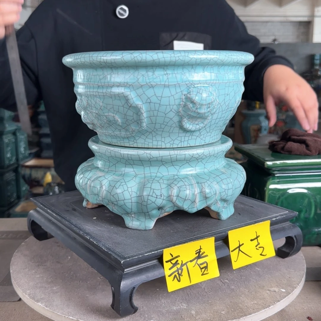 陶。一风堂石湾花盆 微瑕