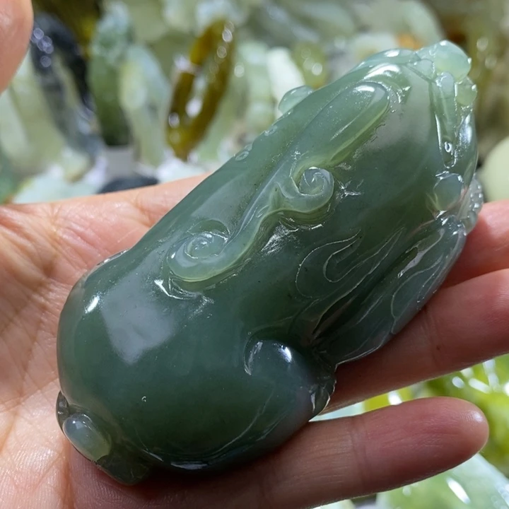 岫玉未镶嵌岫玉手把