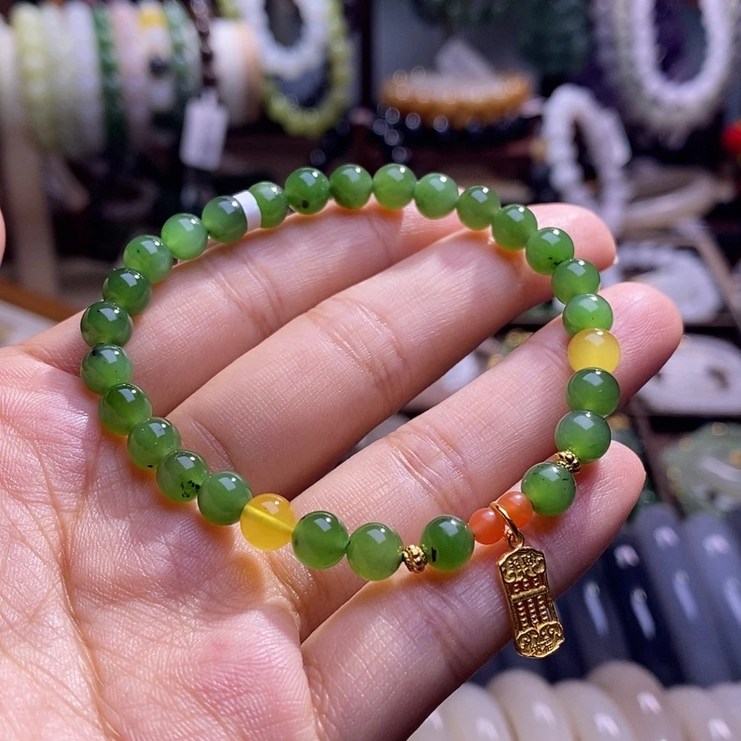 颈饰未镶嵌和田玉清货价碧玉手链6m