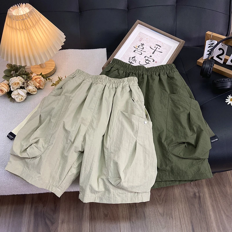 佑妈家童装 男女童夏款短裤新款 儿童宽松版工装裤五分裤