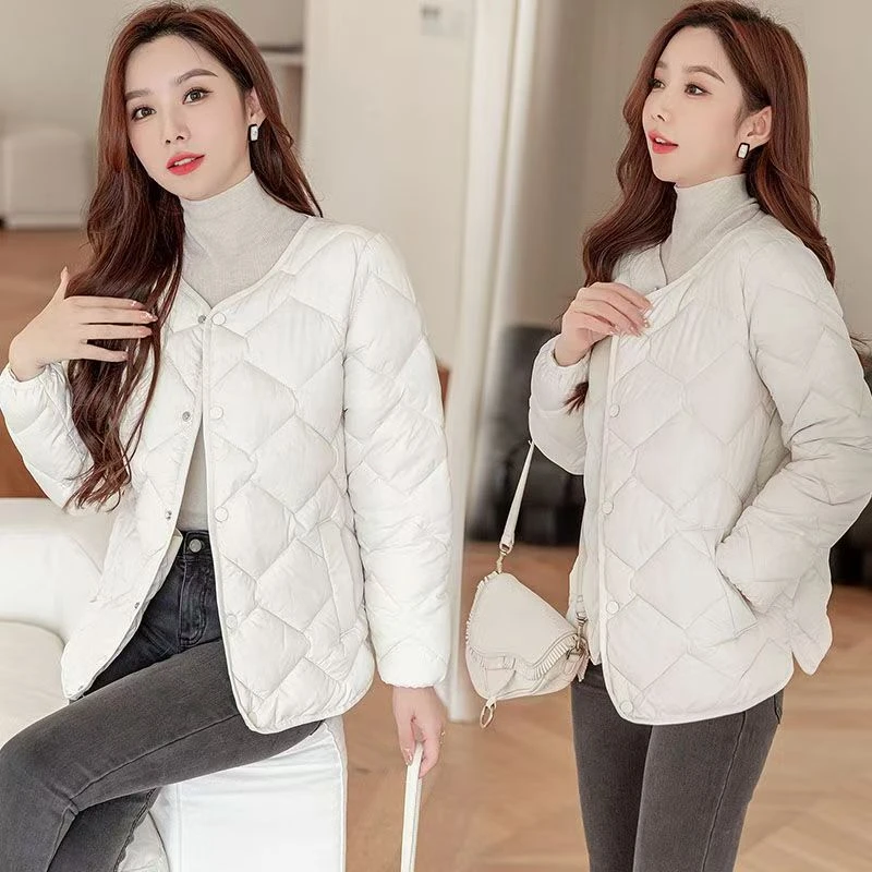 D新款棉服美拉德超轻短款棉服女轻便新款洋气小棉袄