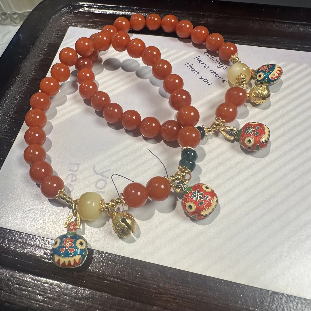 【小院甄选】原创南红吞金兽单圈约7mm 多样性发一件 LQ278