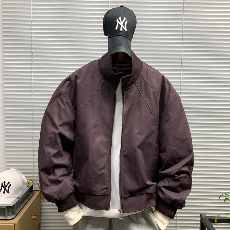立领棒球服夹克男春秋新款休闲宽松潮牌机能飞行百搭潮流教练外套