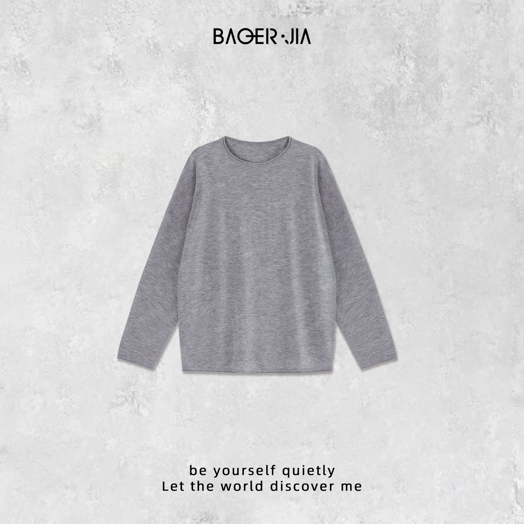 9-宝儿家含幂BV57124309早春穿搭新款时尚百搭舒适绵羊毛上衣