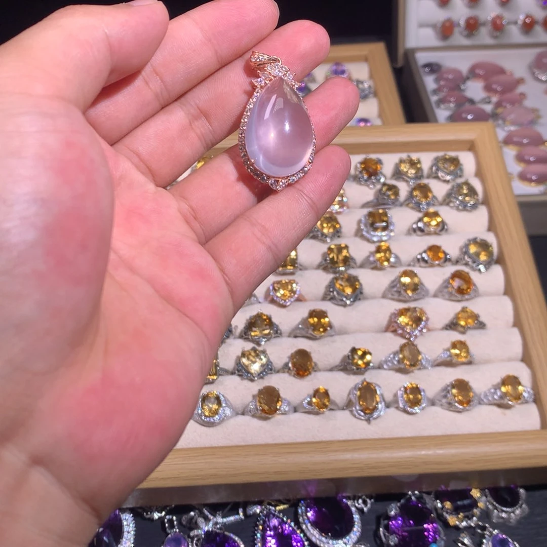 【闪购商品】水晶戒指银S925镶嵌y**怡戒指