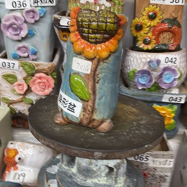 粗陶材质多肉花盆