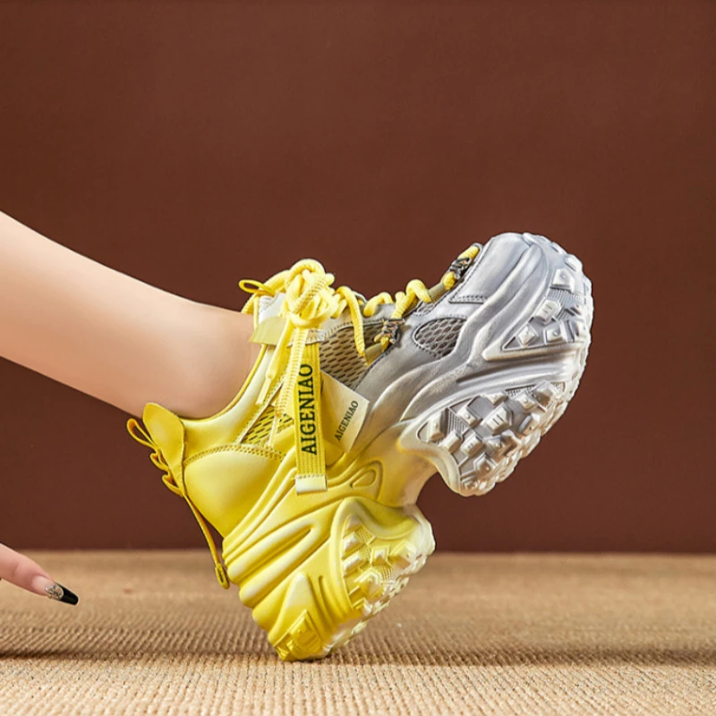 MAGUBA/玛古芭多巴胺老爹鞋女款网面透气百搭小巧厚底休闲运动鞋