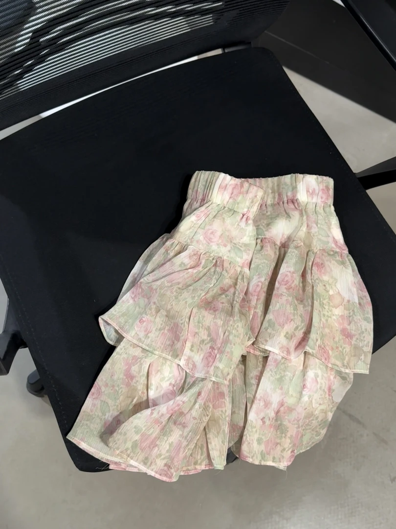 玫瑰花纯欲超仙蛋糕短裙 0055