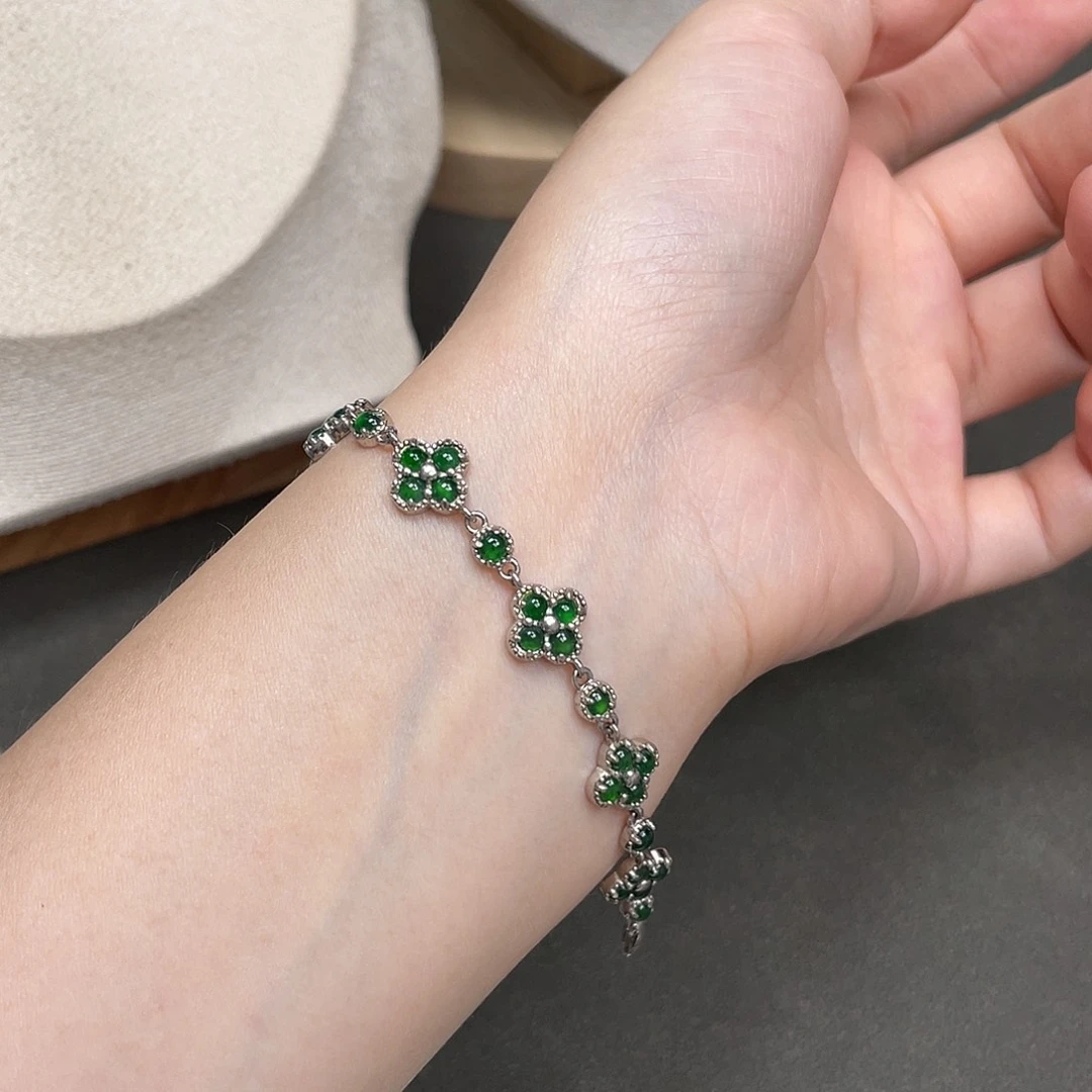 银S925镶嵌手链翡翠55888