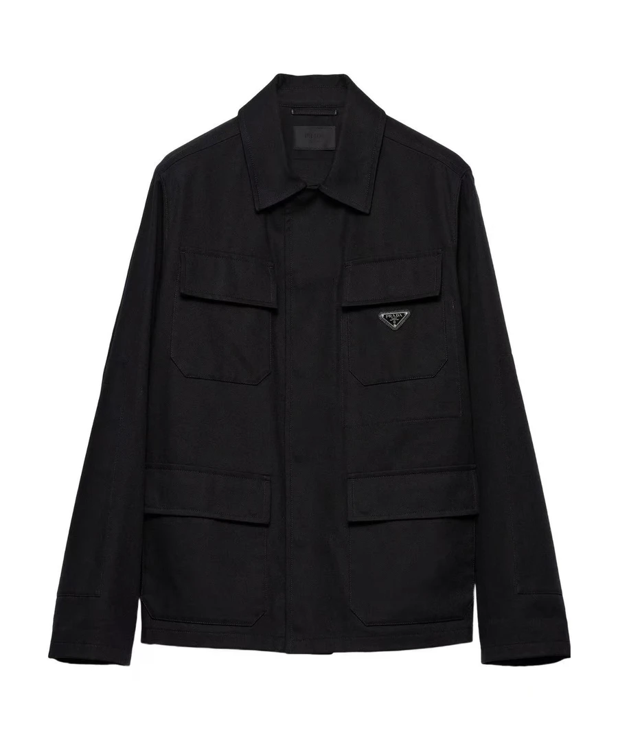 未使用 Prada/普拉达 PRADA25新款多口袋纽扣开合长袖夹克外套