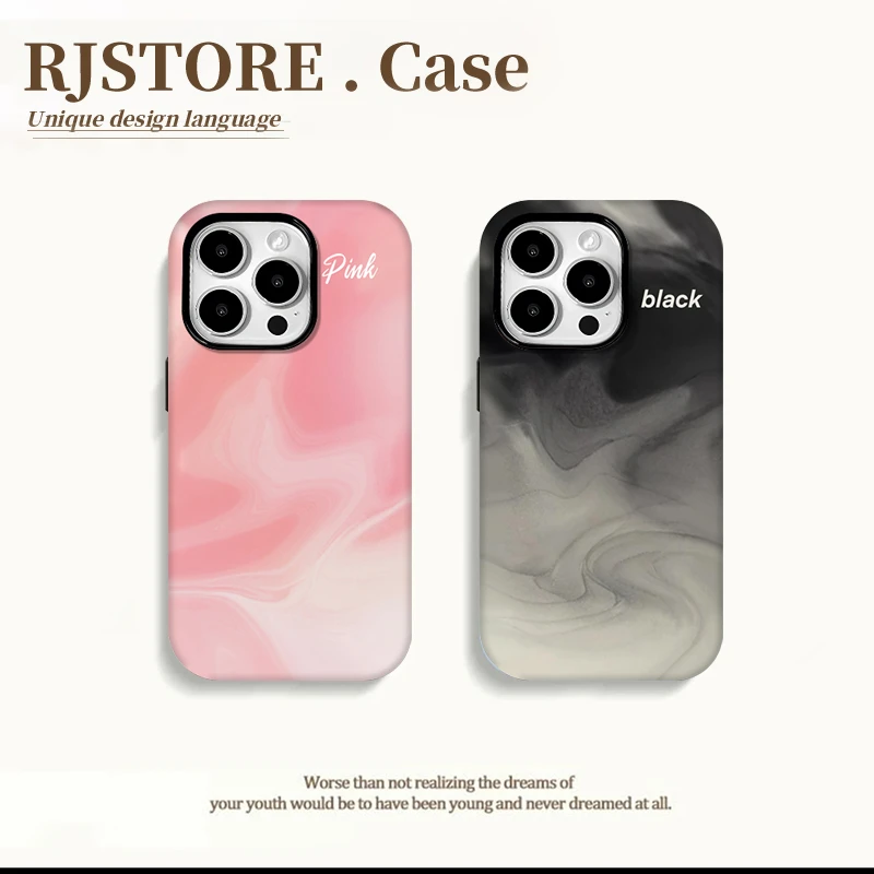 奥菲顿高级水墨晕染适用iPhone16/15p菲林手机壳华为vivo小米oppo