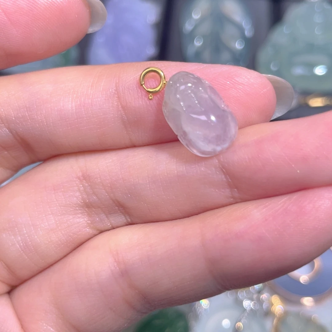 颈饰18K金镶嵌翡翠翡翠