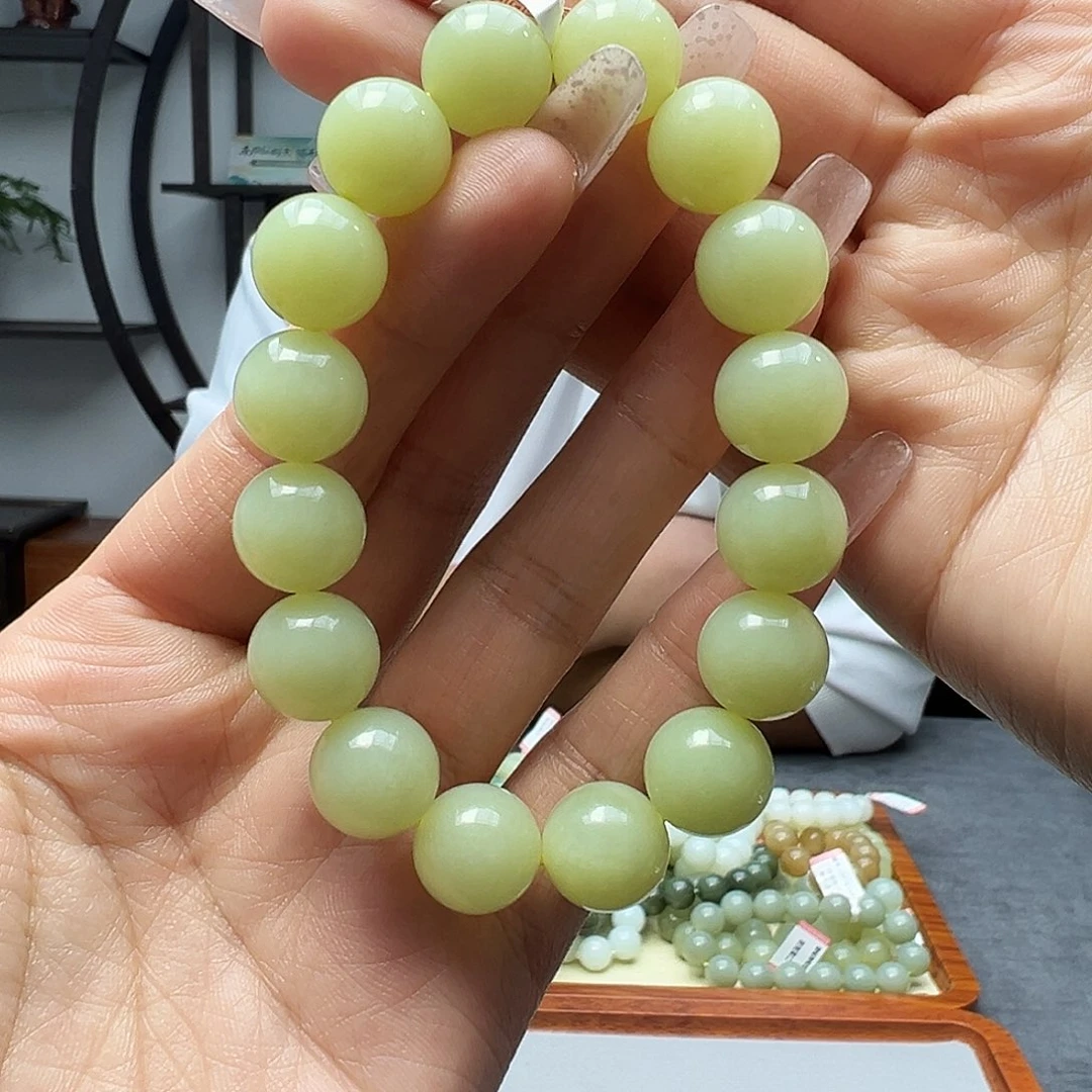 和田玉未镶嵌手链13黄口