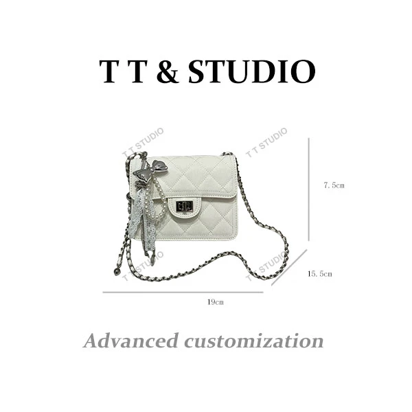 【TT Studio】ZT-D7199-月光白RAIN.CUN简约腋下斜跨轻奢女包