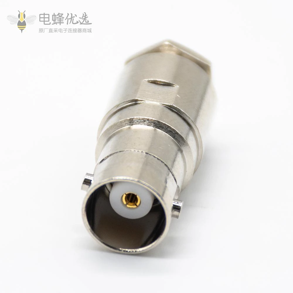 10 PCS BNC连接器螺母锁紧接线用于RG174/RG316母头直式型50ohm