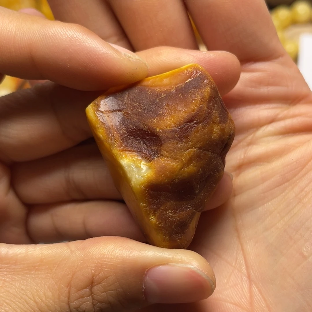 定制琥珀未镶嵌樣*紅琥珀蜜蜡原石订制墩子