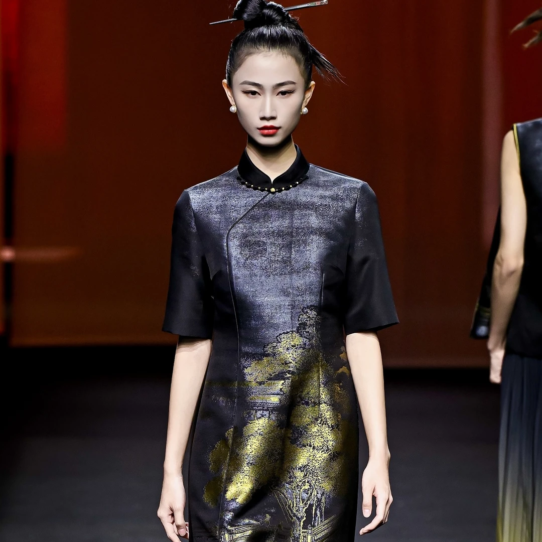 希琳【上久楷汉宫秋月】高定旗袍连衣裙CD2167642