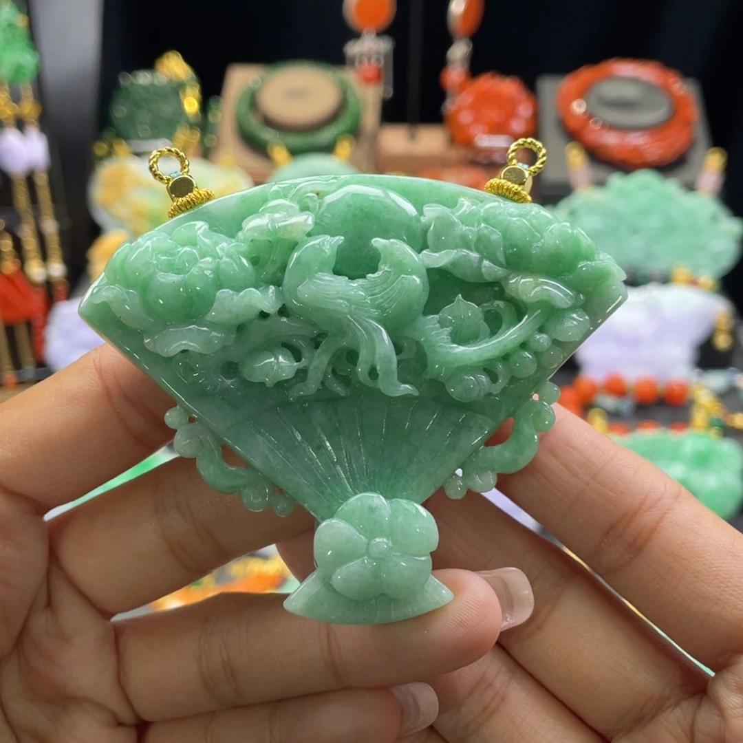 翡翠颈饰未镶嵌代编织
