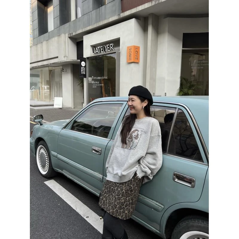 【加绒冬季版本】高品面料美式漫画印花人像卫衣 J25CX942