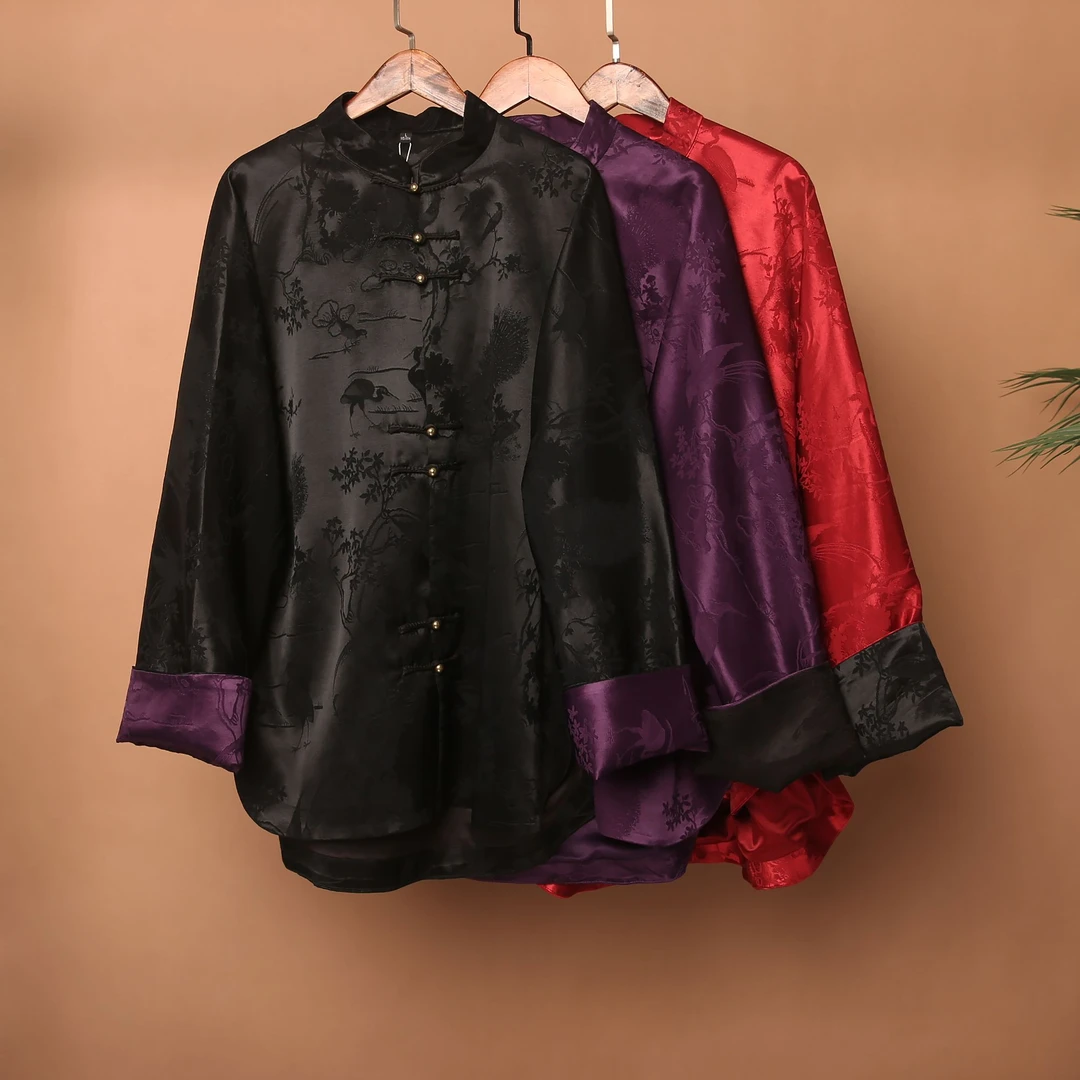 250200素女馆新中式提花暗纹外套素女馆