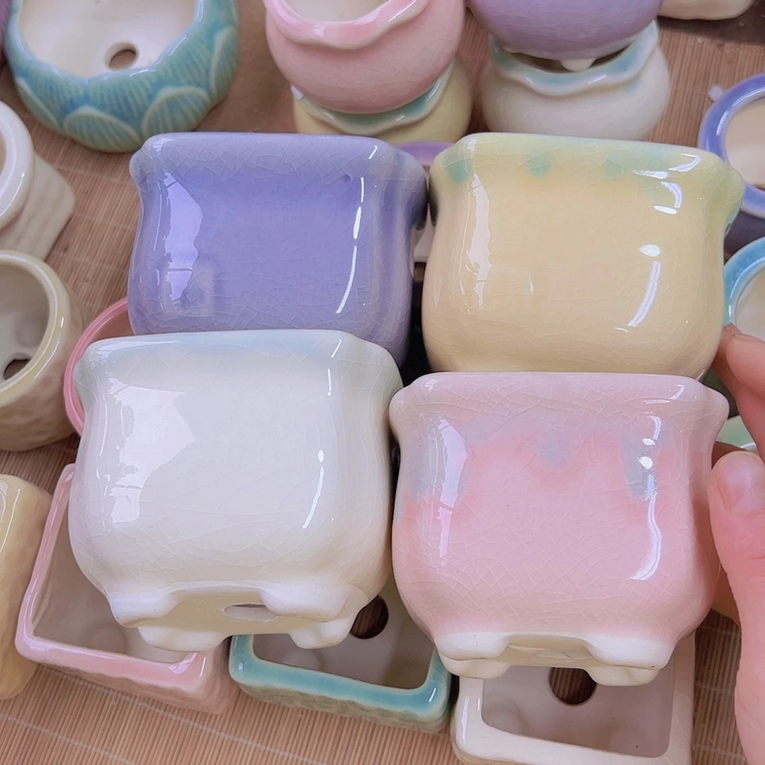 红陶陶瓷花盆当场满12包邮